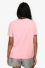 Acne Studios Baby Pink Cotton Face T-Shirt Size S