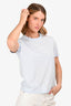 Burberry Light Blue 'TB' Embroidered T-Shirt Size S