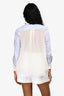 Sacai Luck Blue/White Cotton/Mesh Shirt Size 1