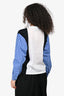 Prada 2019 Black/White Striped Sleeve Logo Pocket Top Size S