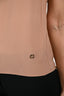 Gucci Black/Brown Silk Sleeveless Top Size 38