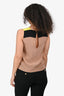 Gucci Black/Brown Silk Sleeveless Top Size 38