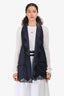 Alexander Wang Navy Pinstripe Lace Trim Vest Size 4
