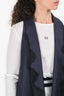 Alexander Wang Navy Pinstripe Lace Trim Vest Size 4