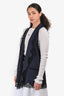 Alexander Wang Navy Pinstripe Lace Trim Vest Size 4