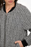 3.1 Phillip Lim Grey Textured Cinched Waist Zip-Up Jacket Size 6