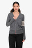 Thom Browne Grey Wool Cardigan Size 0