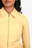 Miu Miu 2012 Yellow Cotton Pleated Hem Zip Up Dress Size 36