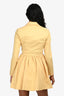 Miu Miu 2012 Yellow Cotton Pleated Hem Zip Up Dress Size 36