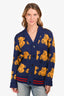 Gucci Blue/Yellow Wool Teddy Bear Cardigan Size XS
