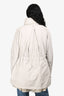 Moncler Beige Saychiyo Giubbotto Cinched Waist Hooded Light Down Jacket Size 0