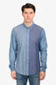 Louis Vuitton Blue Denim Patterned Button Up Shirt Size XXL Mens