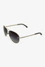 Pre-Loved Chanel™ Grey Wire Frame Aviator Sunglasses