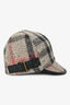 Burberry Brown Wool/Leather Novacheck Newsboy Cap Size L