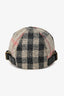 Burberry Brown Wool/Leather Novacheck Newsboy Cap Size L