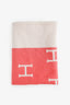 Hermès Pink/White Merino Wool Avalon Baby Blanket