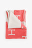 Hermès Pink/White Merino Wool Avalon Baby Blanket