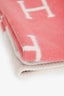Hermès Pink/White Merino Wool Avalon Baby Blanket