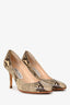 Jimmy Choo Brown Snakeskin Heels Size 35.5