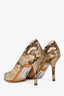 Jimmy Choo Brown Snakeskin Heels Size 35.5