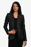 St. John Black Sequin Embellished Blazer Jacket Size 2