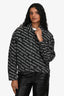 Alexander Wang Black Denim Monogram Jacket Size XS
