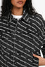 Alexander Wang Black Denim Monogram Jacket Size XS