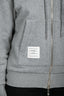 Thom Browne Grey Striped Zip Up Hoodie Size 40