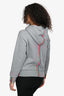 Thom Browne Grey Striped Zip Up Hoodie Size 40