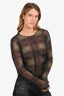 Max Mara Studio Green Tartan Patterned Sweater Est. Size XS