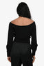 Alexander Wang Black Wool/Mesh Cropped Sweater Size S