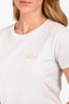 Celine White Logo Embroidered T-Shirt Size S