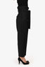 Max Mara Black Wool High Waist Pants With Belt Size 6 US