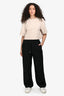 Toteme Black Linen Drawstring Pants Size 34