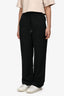 Toteme Black Linen Drawstring Pants Size 34