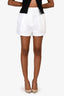 Alaïa White Front Pleated High Waisted Shorts Size 40