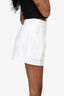Alaïa White Front Pleated High Waisted Shorts Size 40