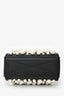Alexander McQueen Black Leather Faux Pearl Embellished Box Crossbody
