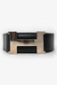 Hermes 2011 Black/Brown H Buckle Belt Palladium Hardware Size 90
