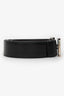 Hermes 2011 Black/Brown H Buckle Belt Palladium Hardware Size 90
