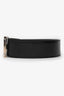 Hermes 2011 Black/Brown H Buckle Belt Palladium Hardware Size 90