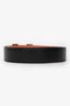 Hermès 2011 Black/Orange H Buckle Belt Palladium Hardware Size 90