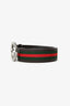 Gucci Brown Leather GG Belt Size 80