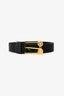 Versace Black Leather Medusa Embellished Buckle Belt Size 44