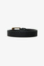 Versace Black Leather Medusa Embellished Buckle Belt Size 44