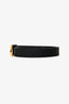 Versace Black Leather Medusa Embellished Buckle Belt Size 44