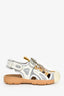 Gucci Cream Jewel Mesh Sandals Size 37.5