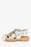 Gucci Cream Jewel Mesh Sandals Size 37.5