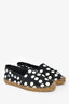 Saint Laurent Black/White Polkadot Canvas Espadrille Flats Size 37