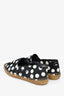 Saint Laurent Black/White Polkadot Canvas Espadrille Flats Size 37